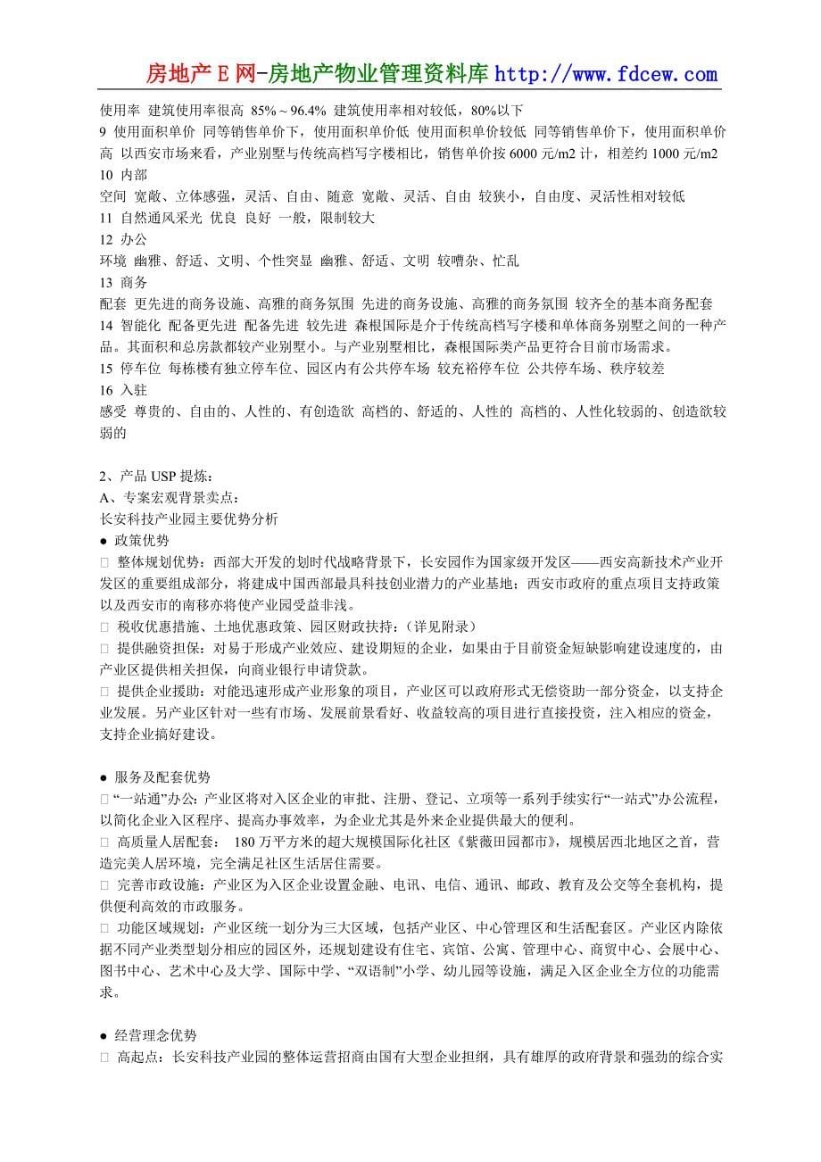 长安园产业别墅全案营销战略案_第5页