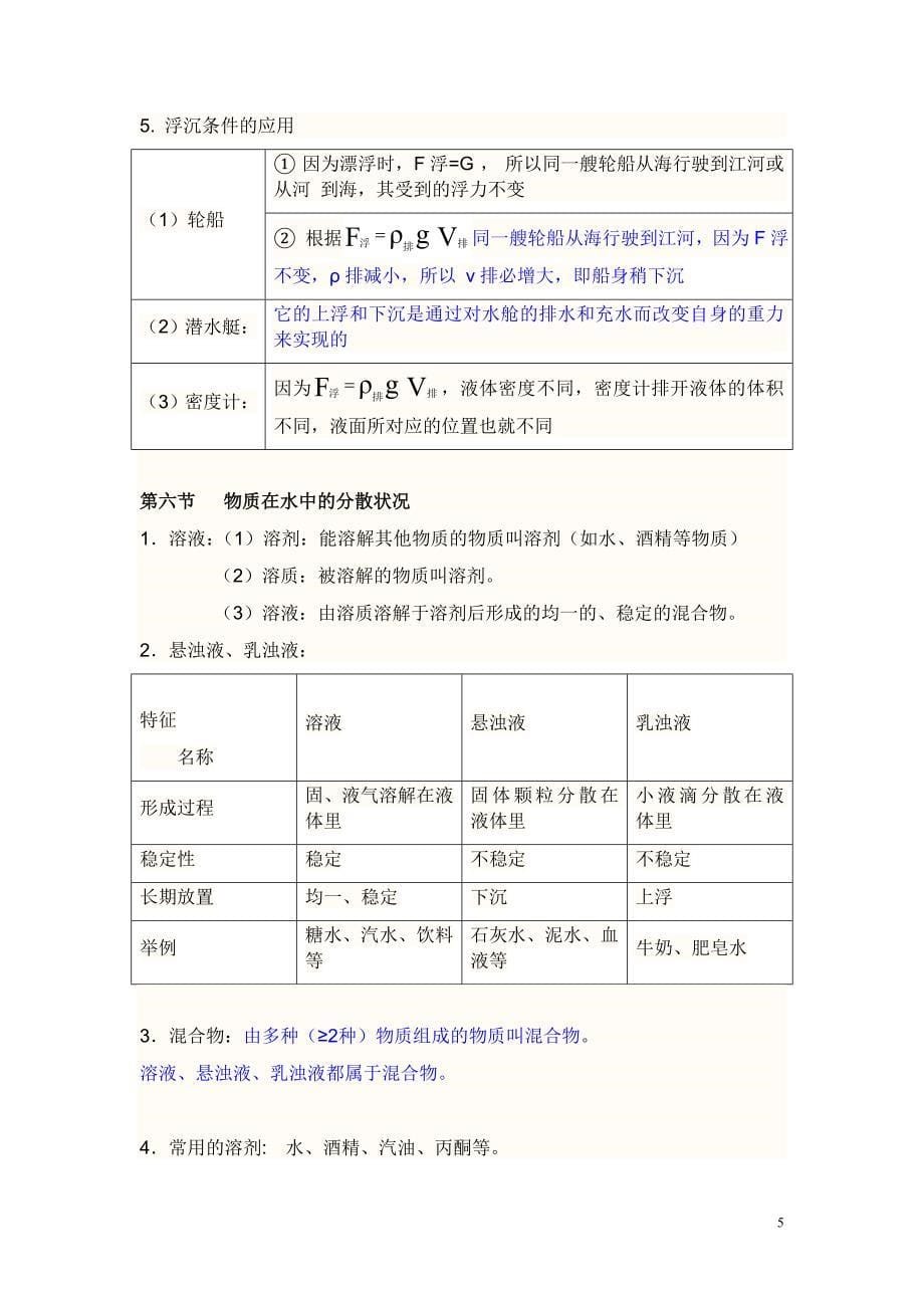 浙教版八年级上科学所有知识点;_第5页