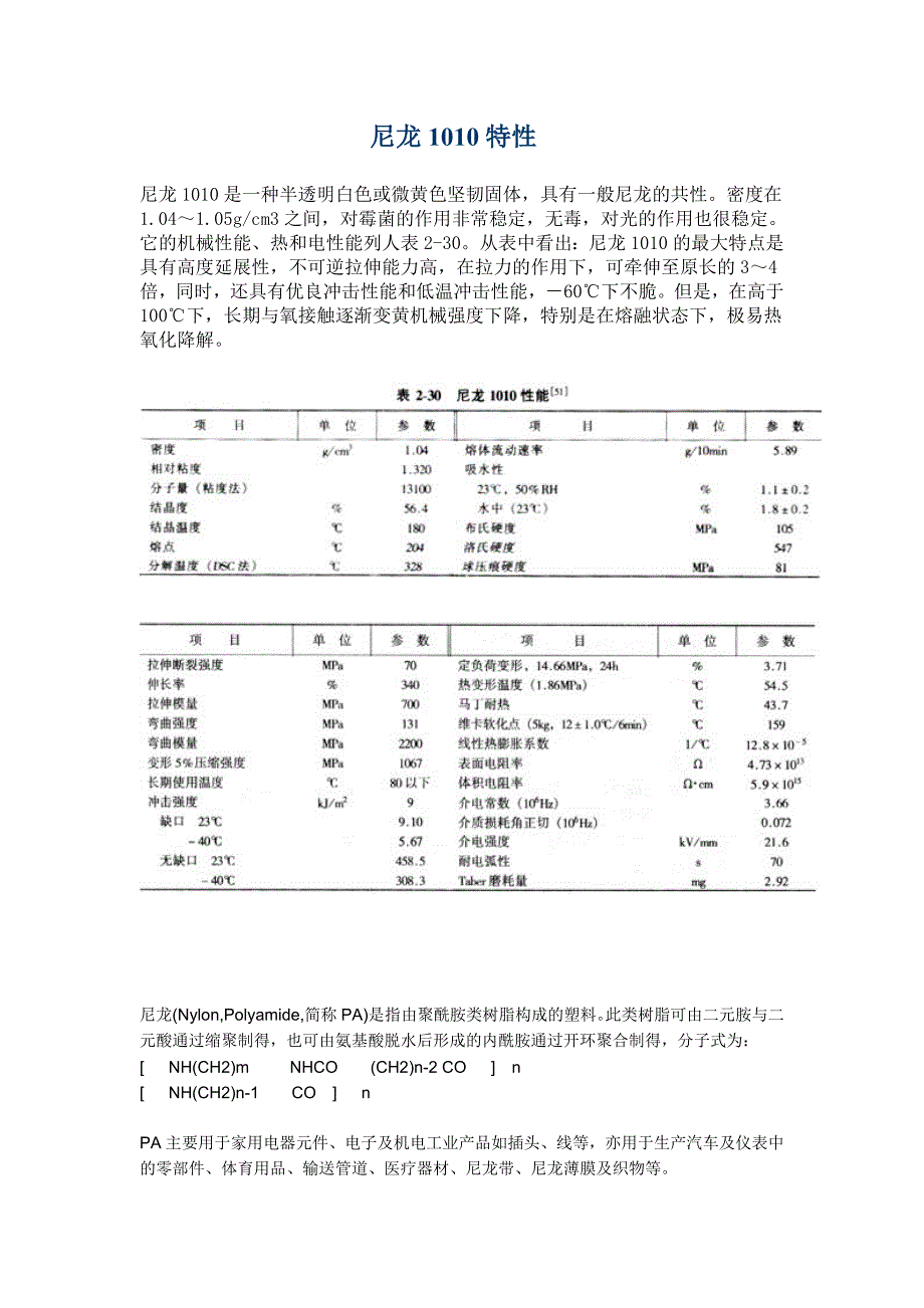常用塑料特性_第1页