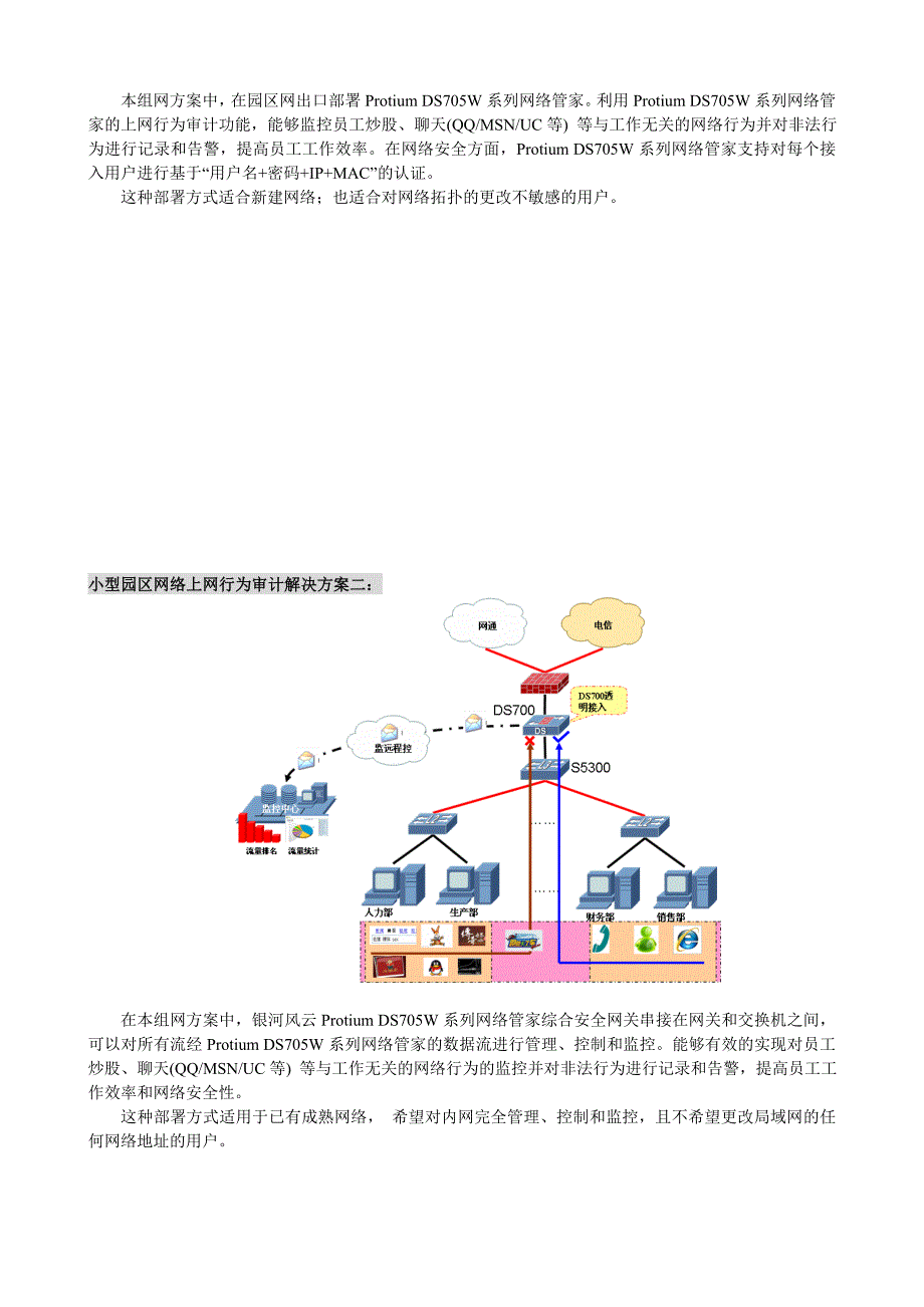 银河风云DS705W网络管家产品参数功能表_第4页