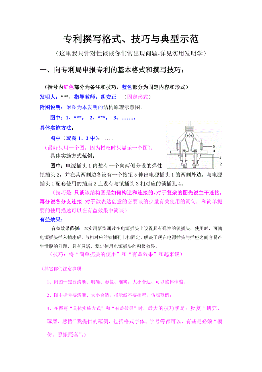 专利撰写格式、技巧与典型示范.doc_第1页