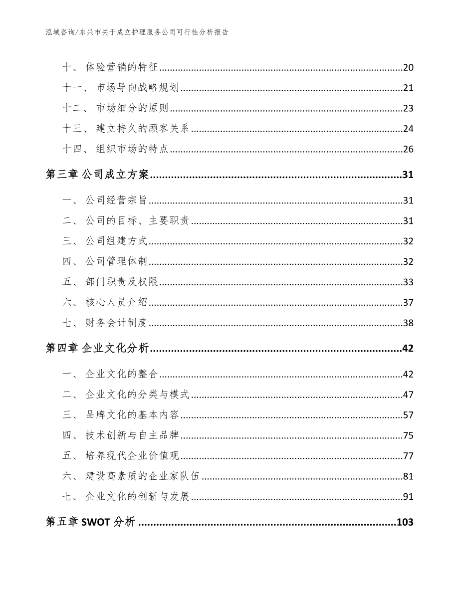 东兴市关于成立护理服务公司可行性分析报告模板参考_第2页