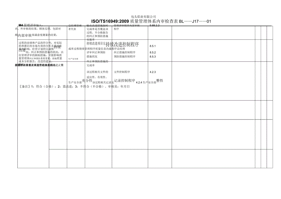 16949内审检查表_第5页