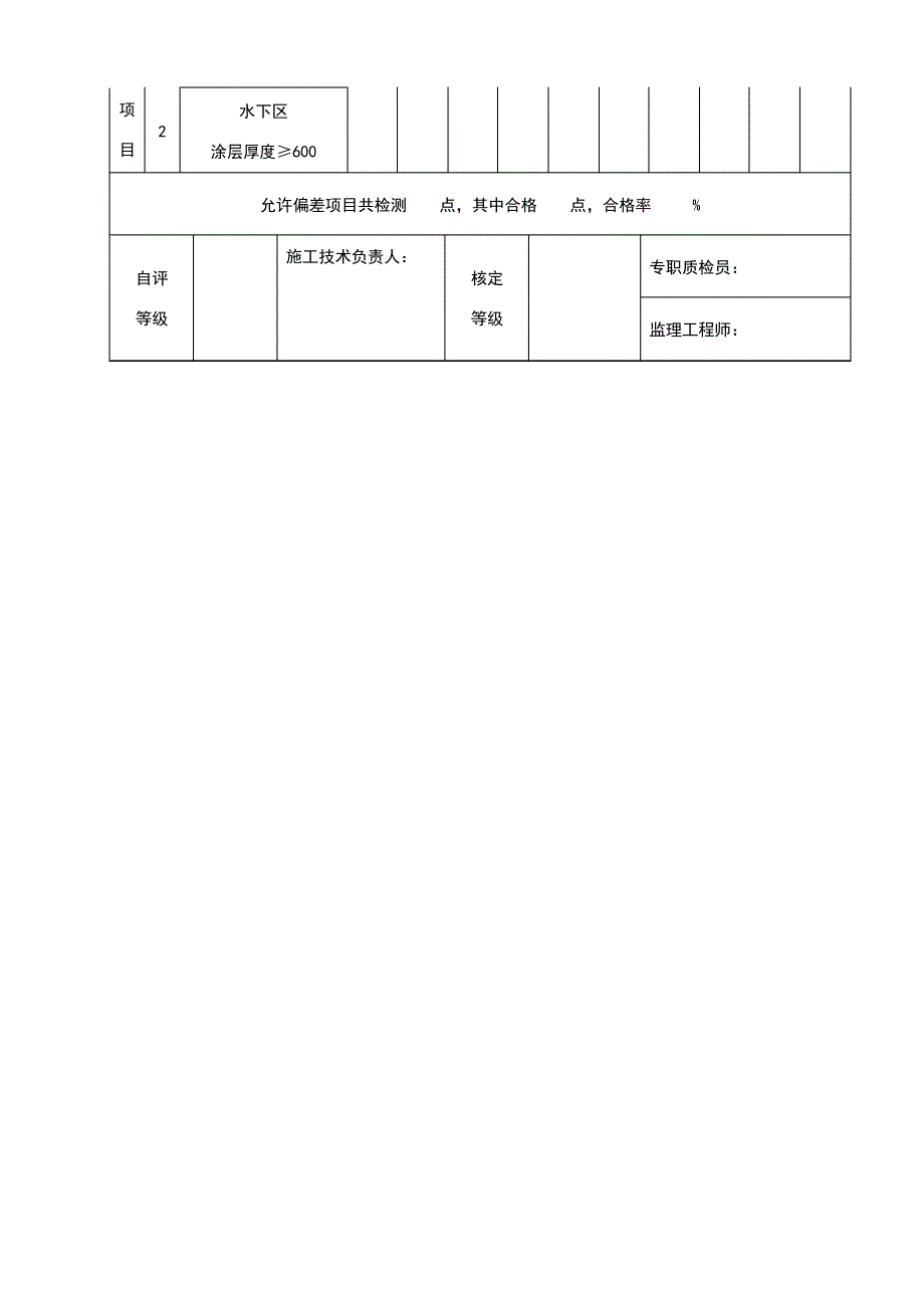 钢管桩涂层防腐工程质量检验评定表10502_第2页