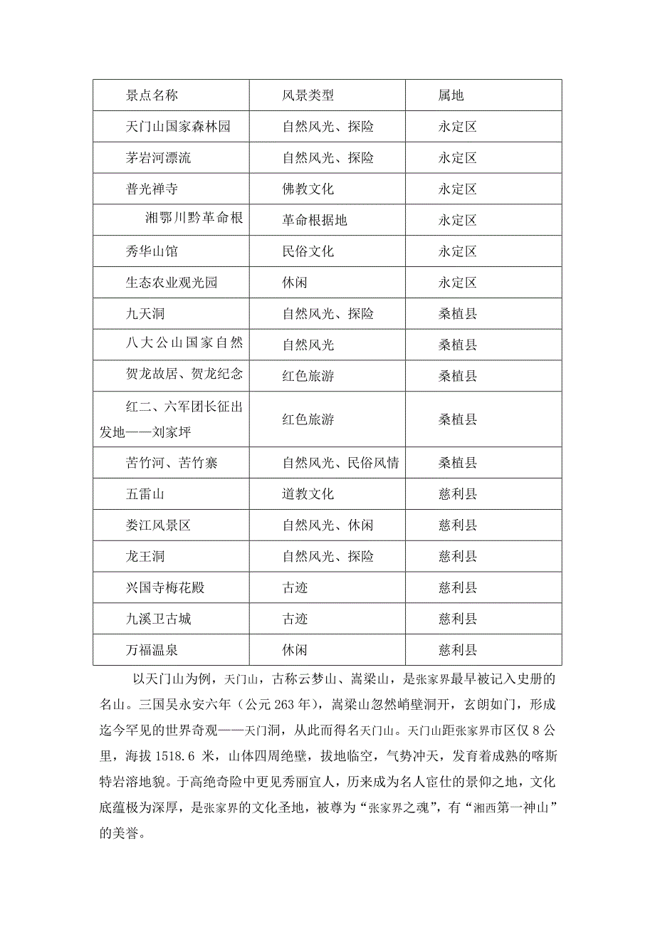 张家界旅游景点开发的时空顺序.doc_第4页