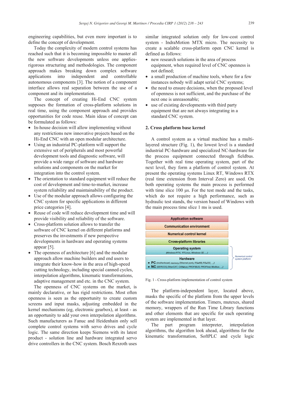 外文资料--Scalable Open Cross-Platform Kernel of PCNC System for Multi-Axis Machine Tool2012_第2页