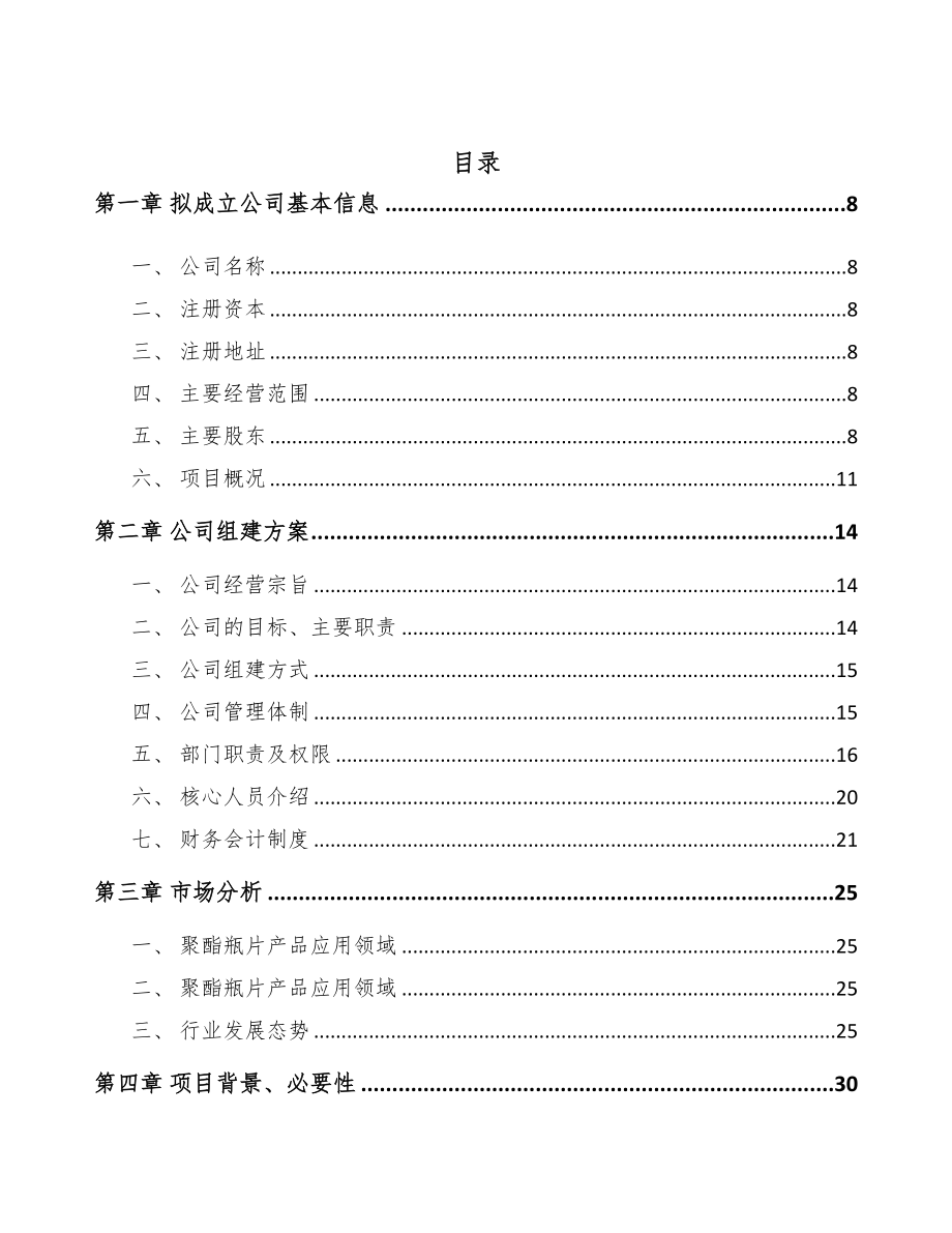 杭州关于成立聚酯材料公司可行性研究报告(DOC 99页)_第4页