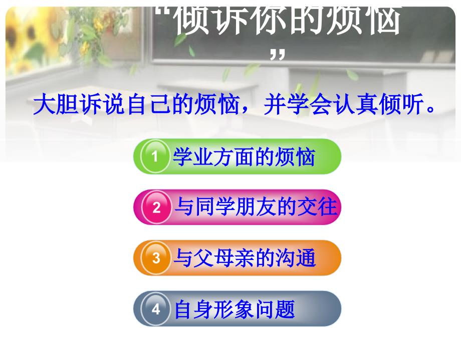 人教版七年级语文上册四单元综合性学习成长的烦恼优质课课件17_第4页