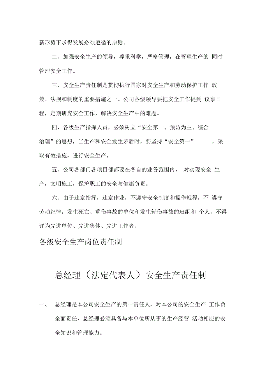 各级各部门安全生产责任制最新版本_第2页