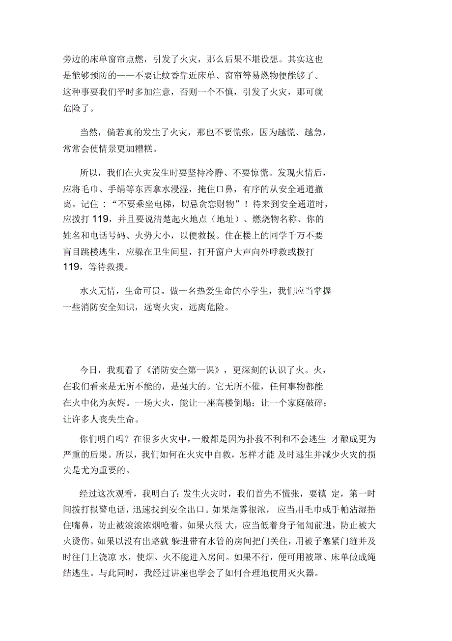 消防安全第一课观后感15篇_第4页