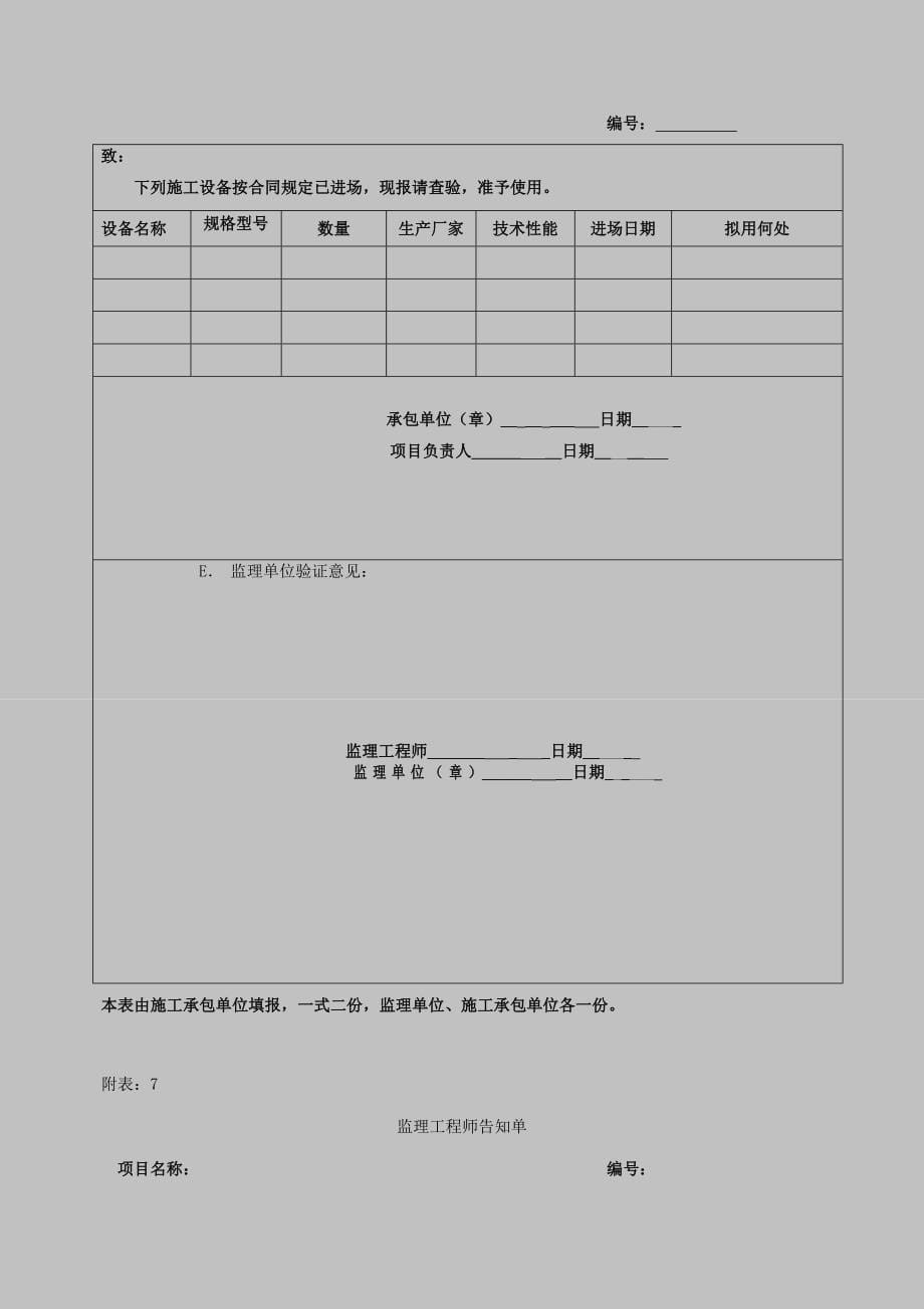 综合施工组织设计(专题方案)报审表_第5页