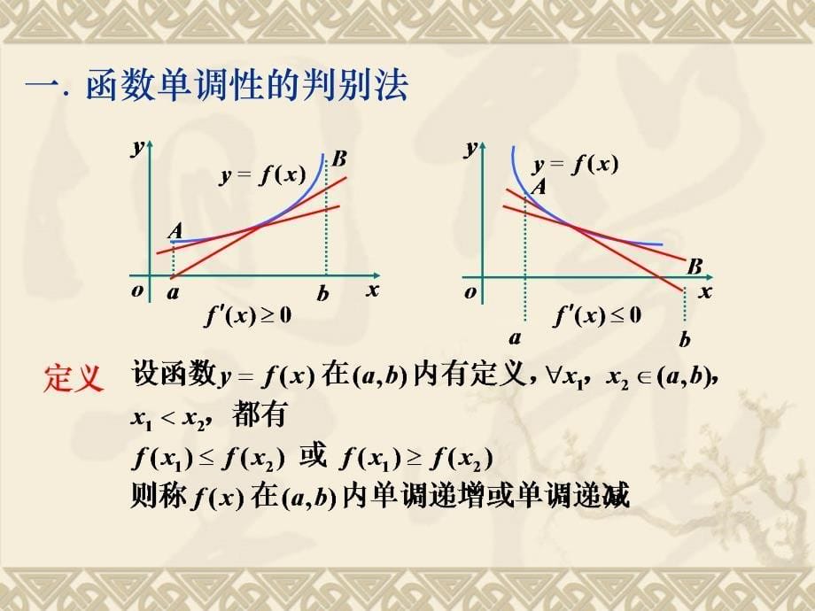 北京理工大学-数学分析-微分中值定理- 函数的单调性与凹凸性的判别法3.4（本科课件）_第5页