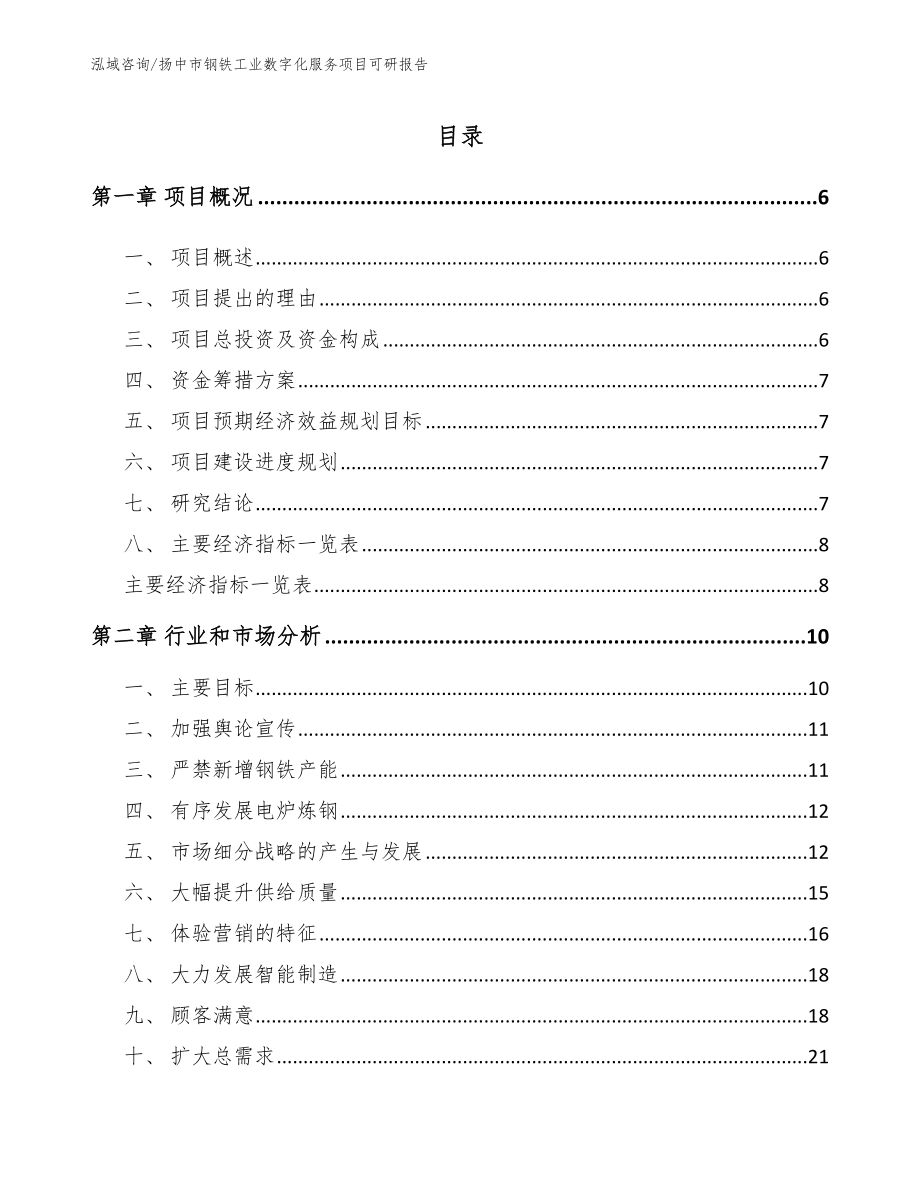 扬中市钢铁工业数字化服务项目可研报告_第2页