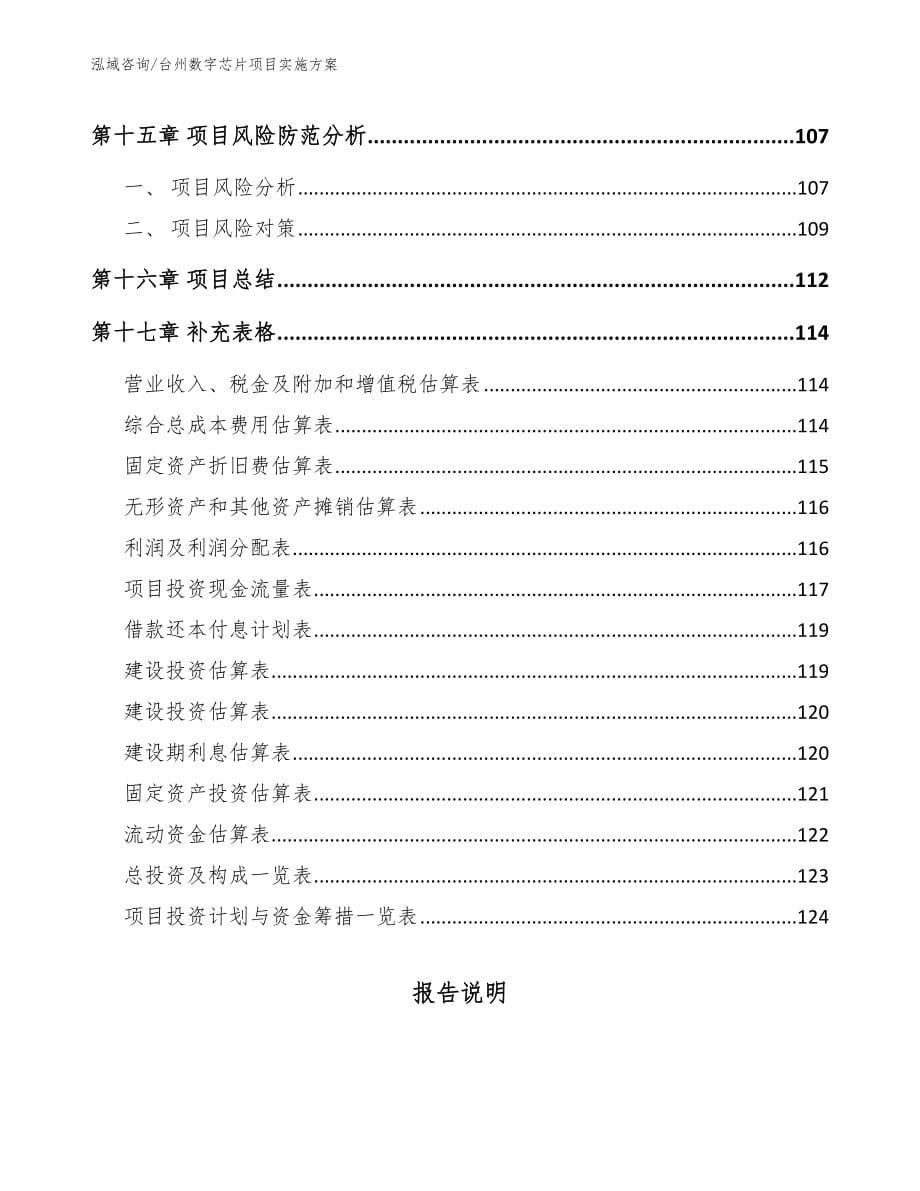 台州数字芯片项目实施方案模板参考_第5页