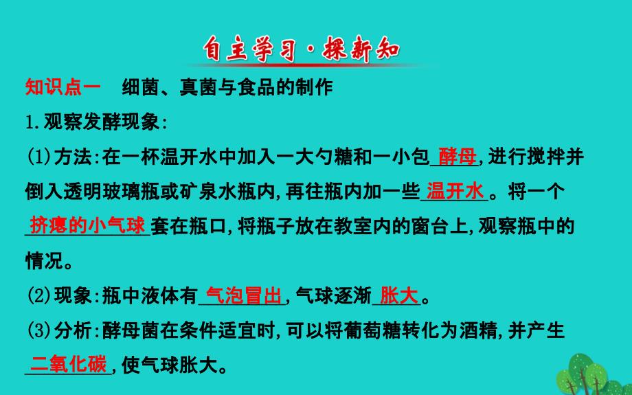 最新八年级生物上册探究导学课型5.4.5人类对细菌和真菌的利用课件新版新人教版新版新人教级上册生物课件_第2页