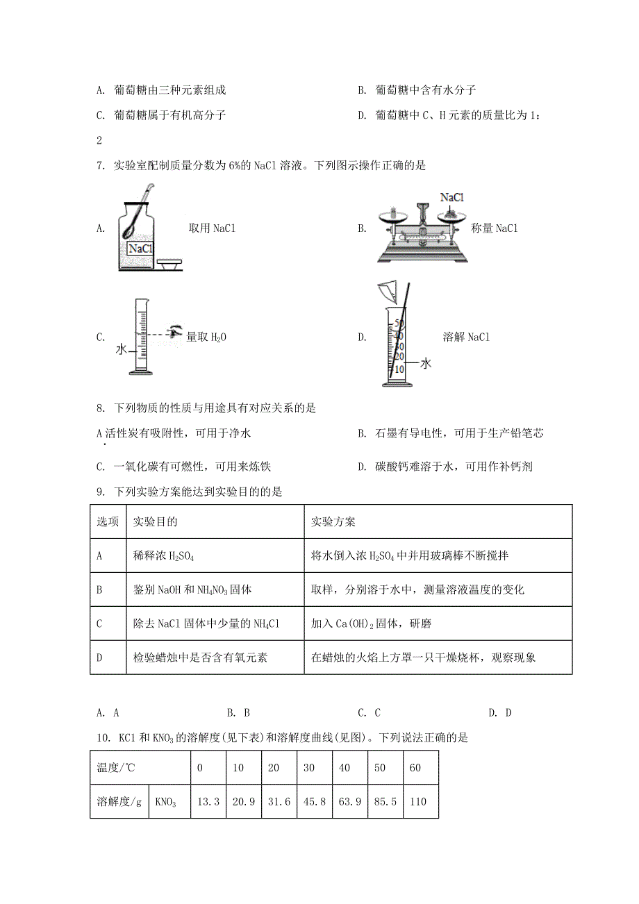 2022年江苏连云港中考化学真题【含答案】_第2页