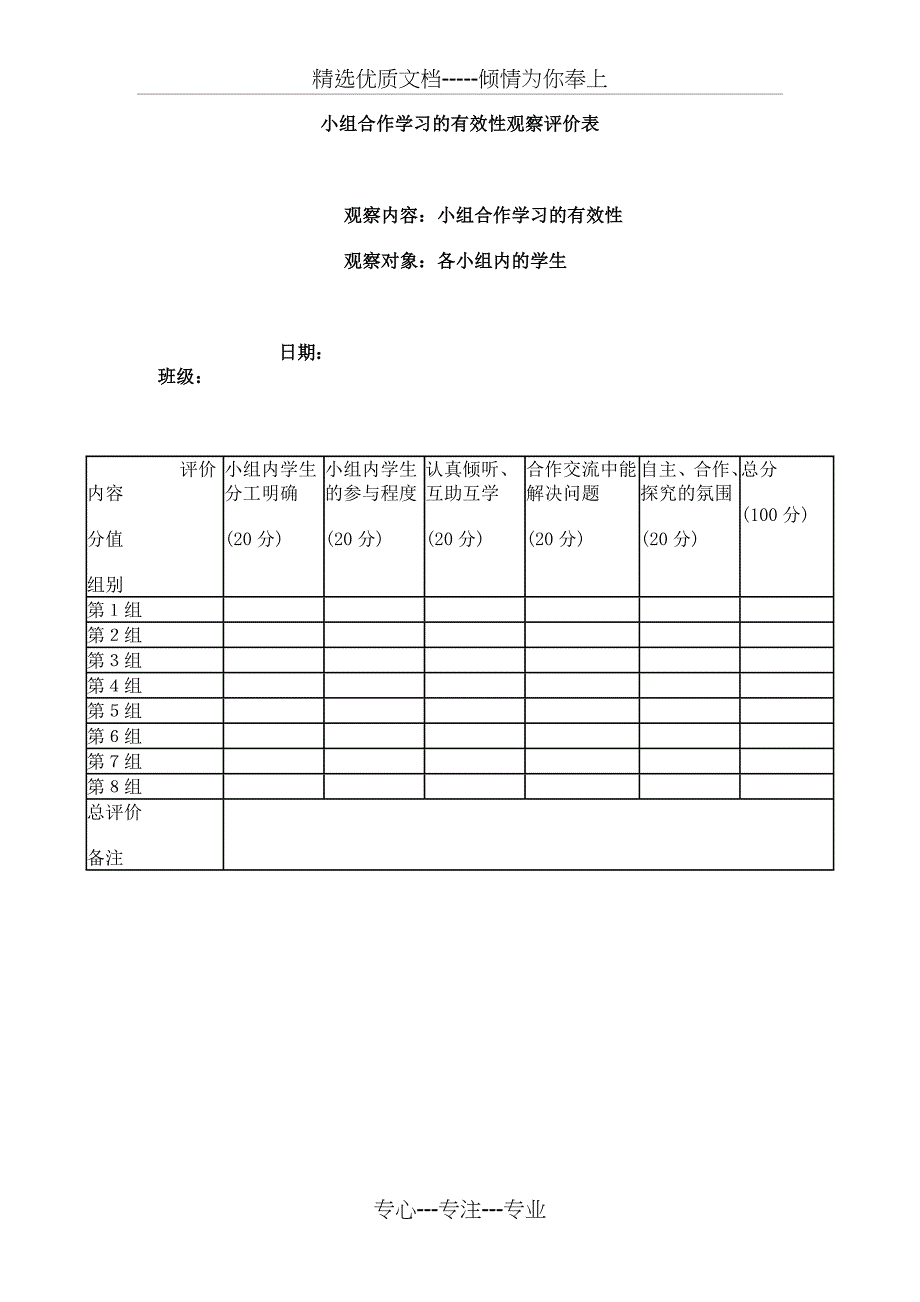 小组合作学习评价表_第3页