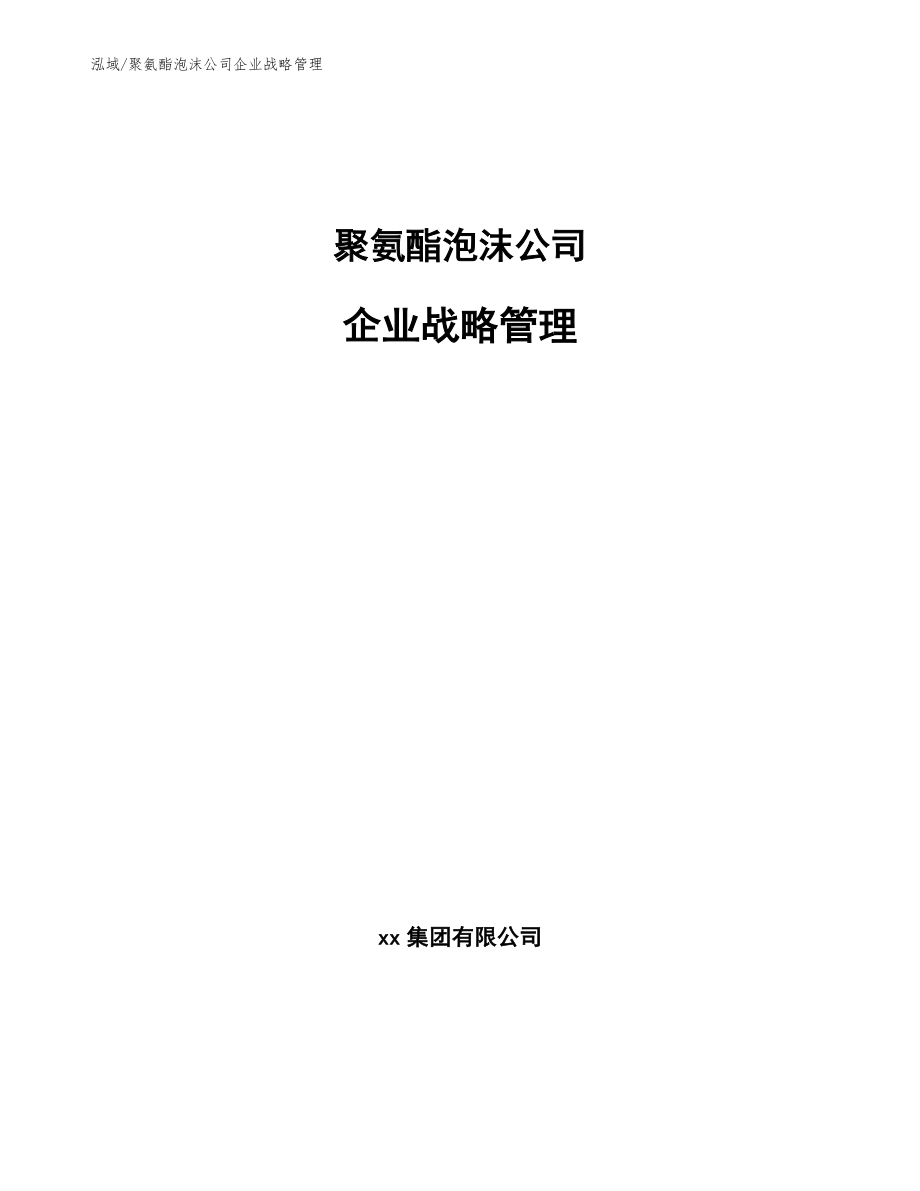 聚氨酯泡沫公司企业战略管理_第1页