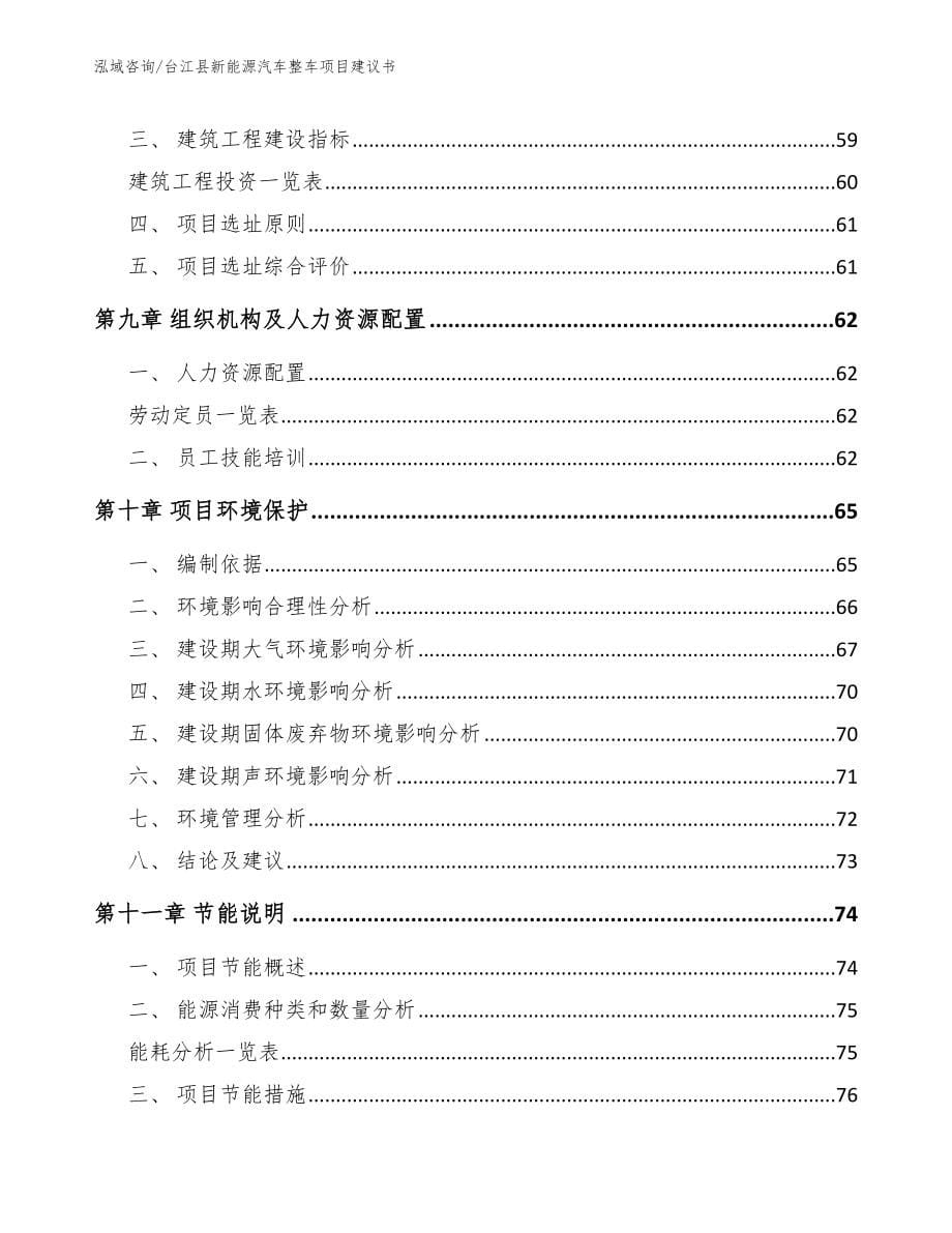 台江县新能源汽车整车项目建议书【范文模板】_第5页