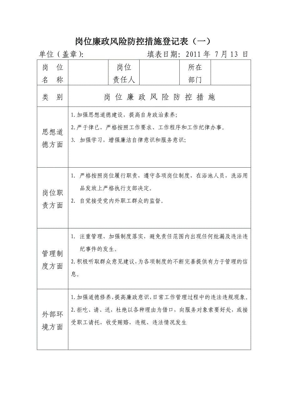 岗位廉政风险防控措施_第3页