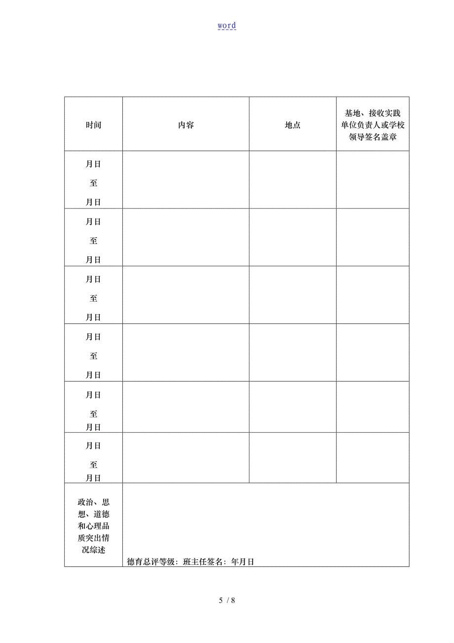 广东省中学生德育考核表_第5页