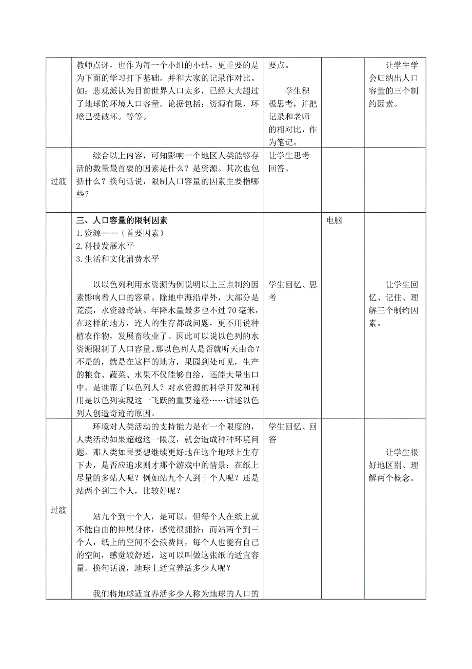 人口的合理容量-教学设计(共6页)_第4页