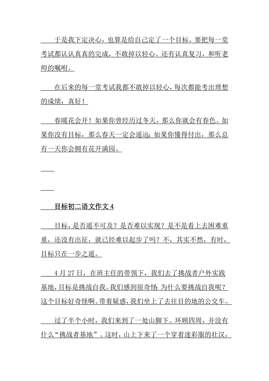 目标初二语文作文_第4页