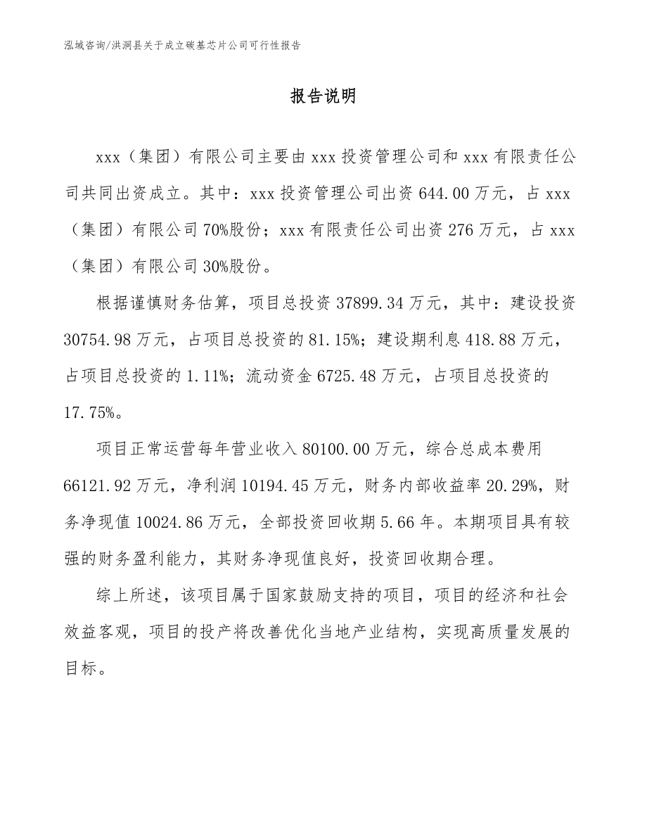 洪洞县关于成立碳基芯片公司可行性报告（参考范文）_第2页