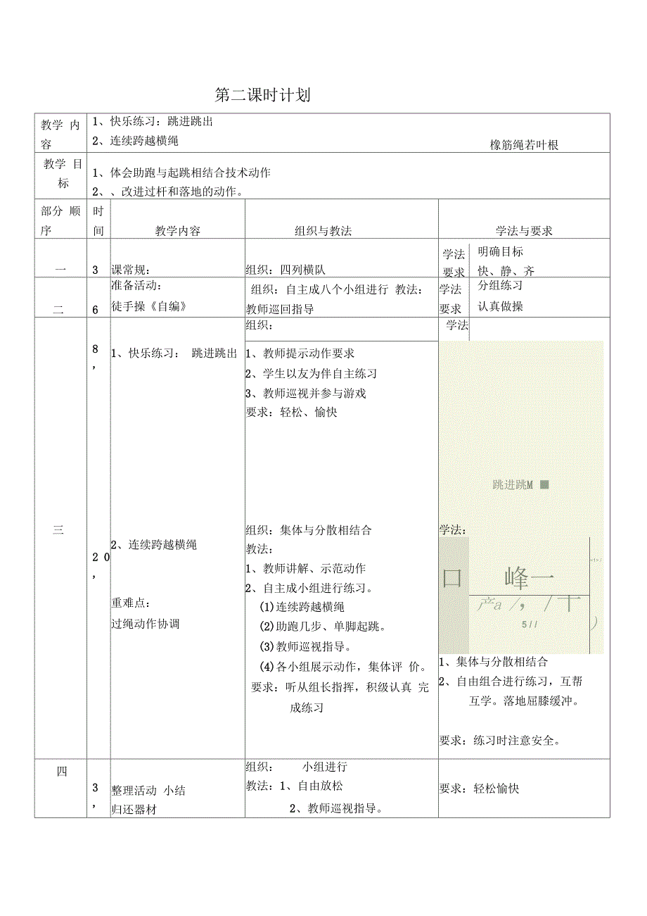 跳高单元教学计划_第3页