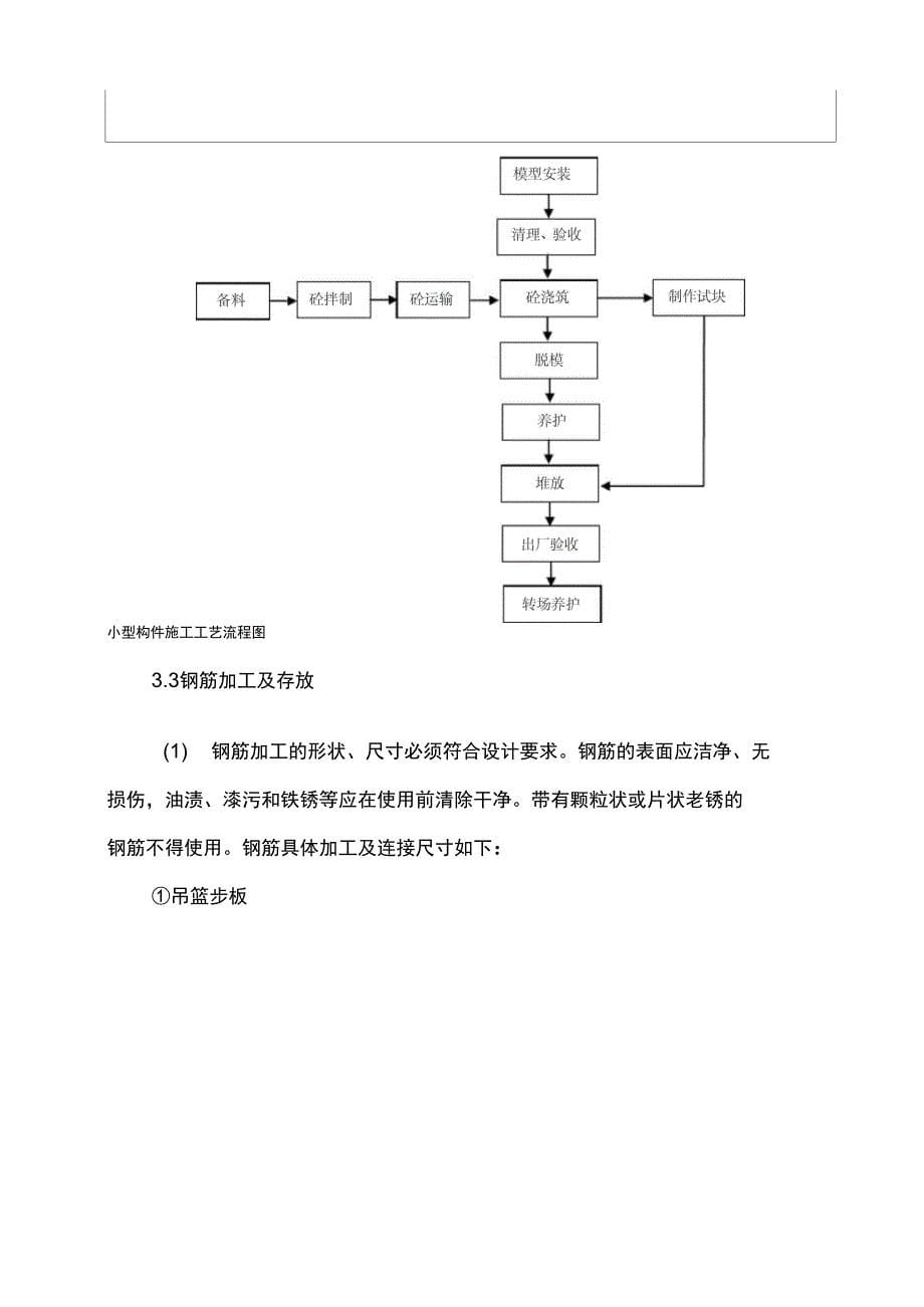 小型构件预制施工技术交底正式版只是分享(DOC 18页)_第5页