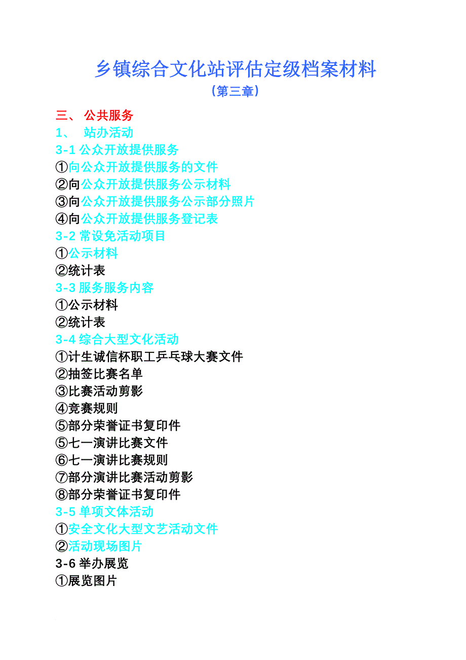 乡镇综合文化站评估定级档案材料_第4页