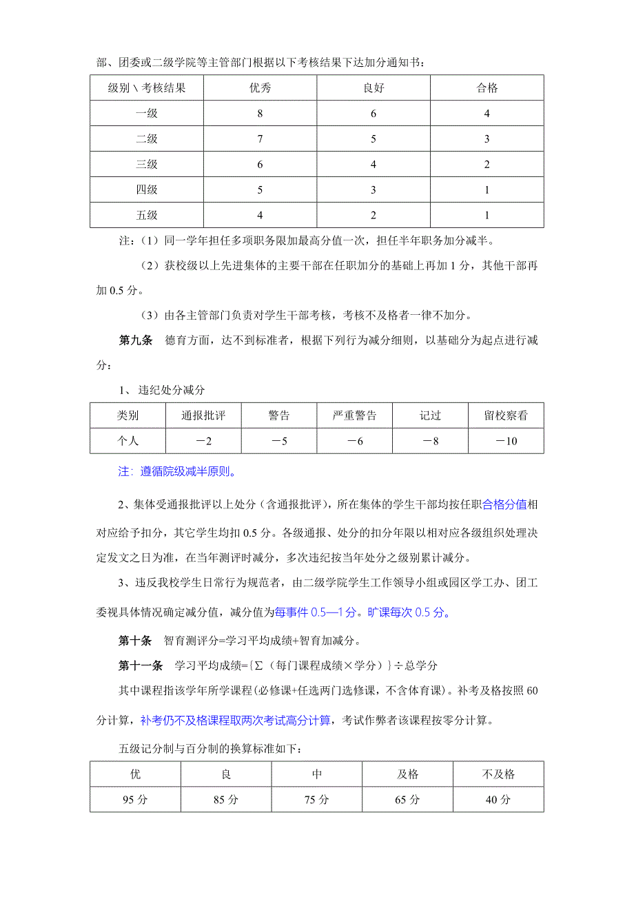 浙江财经学院本科学生综合测评办法(会计学院补充).doc_第3页