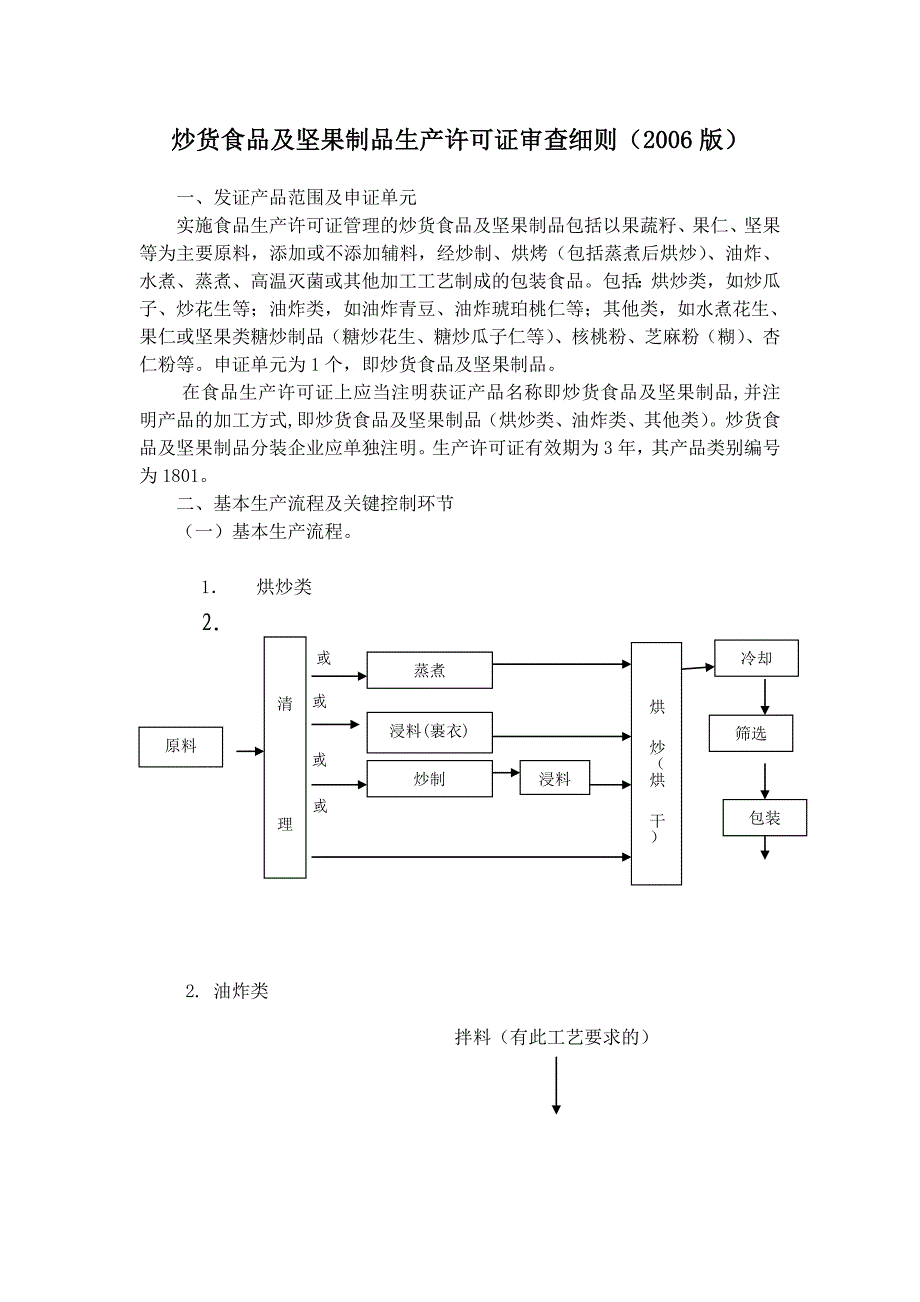 炒货食品和坚果制品生产许可证审查细则（参考Word）_第1页