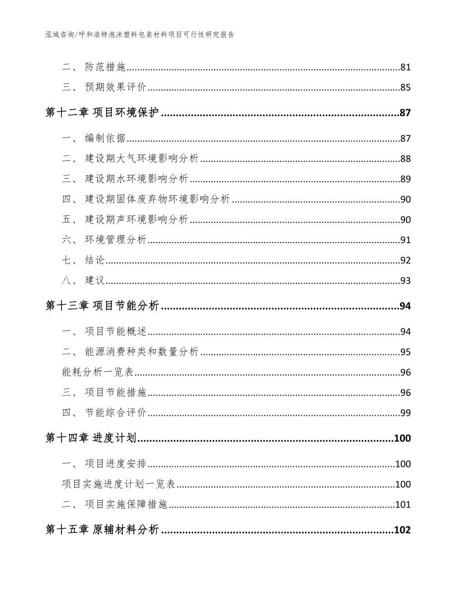 呼和浩特泡沫塑料包装材料项目可行性研究报告【参考范文】_第5页