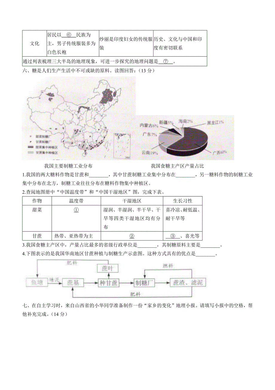 2021年上海市中考地理试题及参考答案_第4页