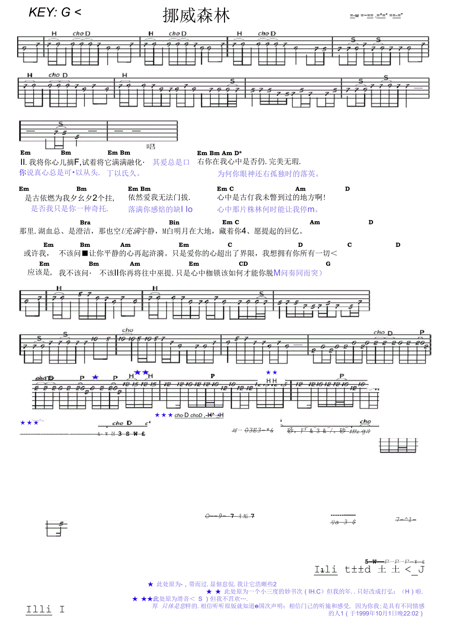 挪威的森林+电吉他solo_第1页