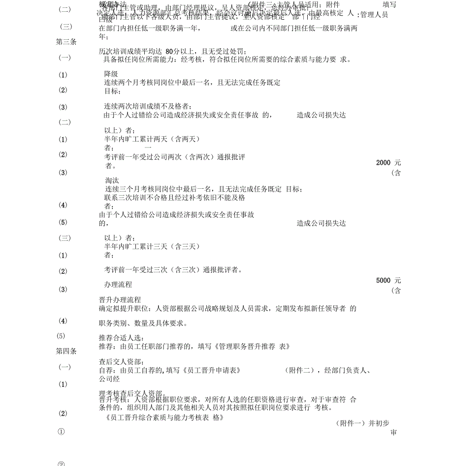 员工晋升、降级、淘汰管理制度_第4页