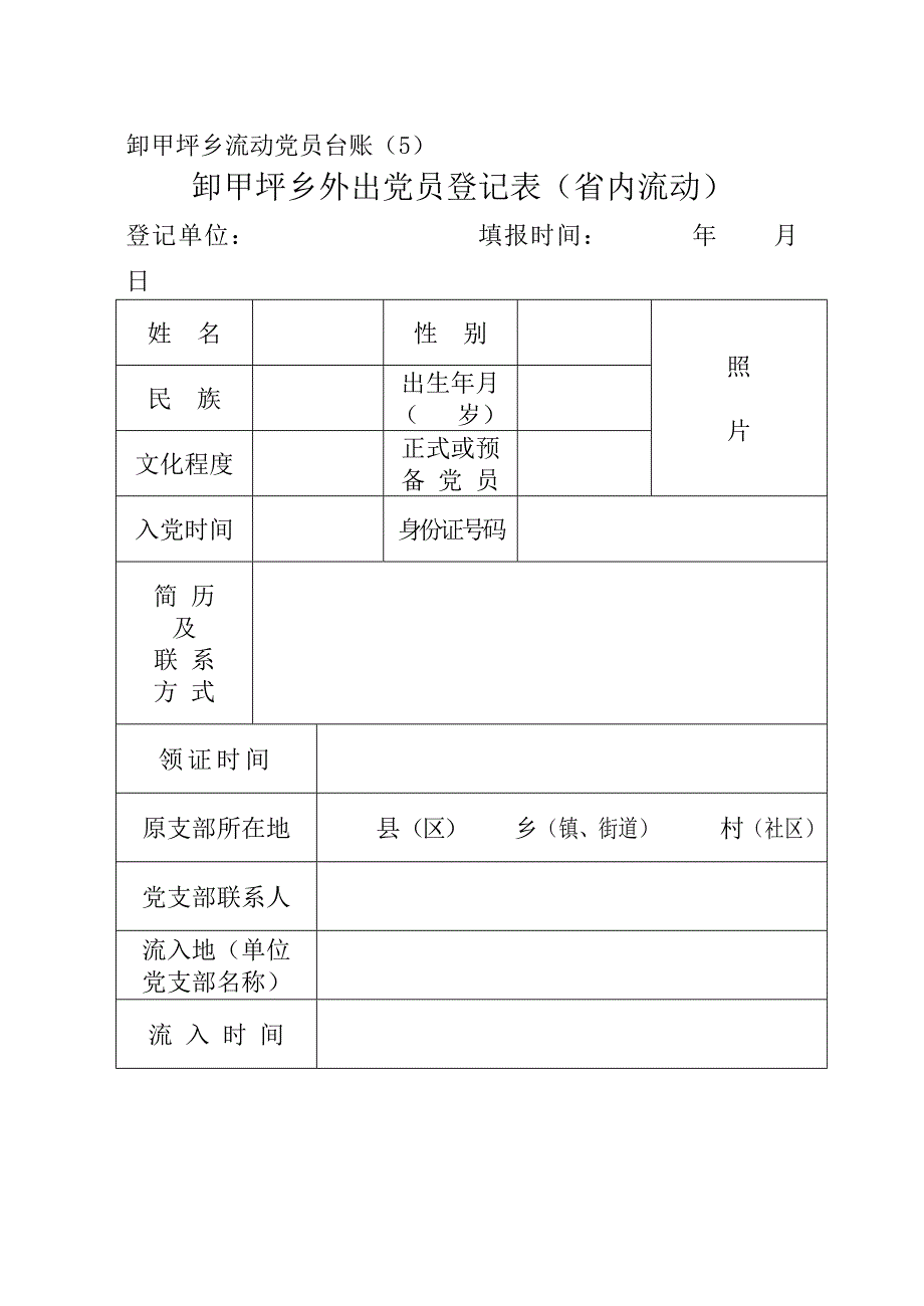 卸甲坪乡流动党员台账.doc_第5页