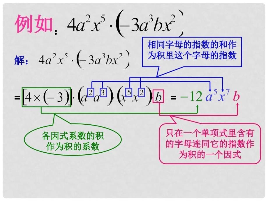 七年级数学下册 8.2 整式乘法（第1课时）课件 沪科版_第5页