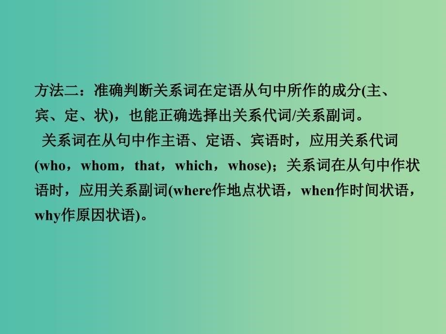 高中英语 6 The Attributive Clause重点语法精析课件 外研版必修5.ppt_第5页