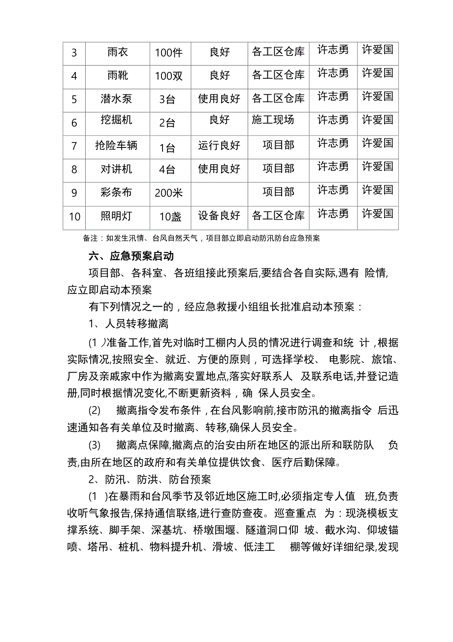 防汛防洪防台应急处置预案_第5页