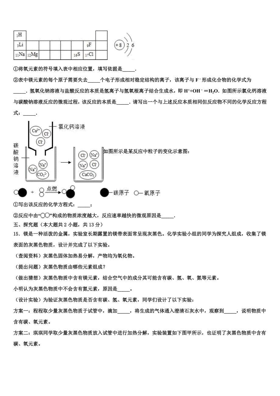 2022-2023学年临夏市重点中学中考化学最后冲刺浓缩精华卷含解析_第5页