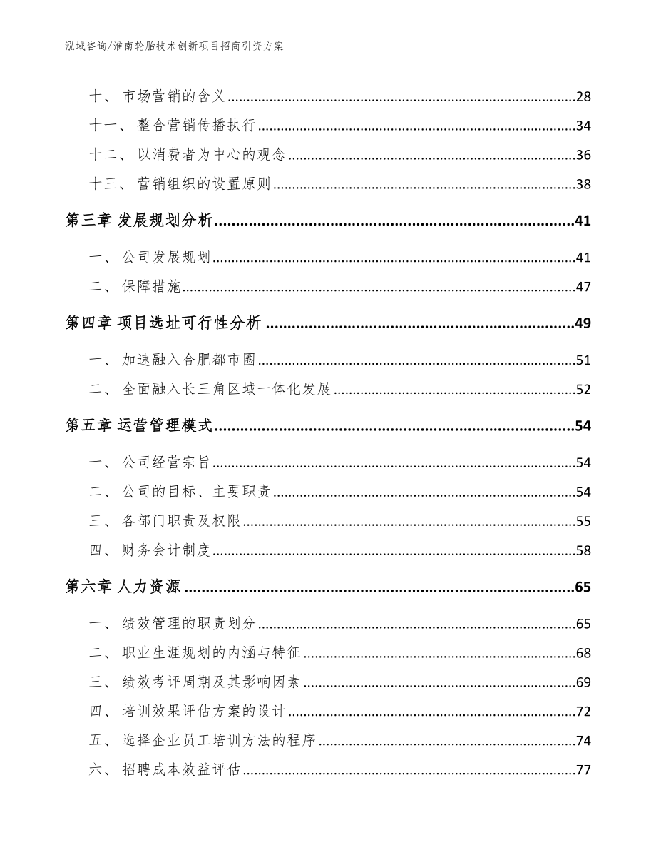 淮南轮胎技术创新项目招商引资方案模板范本_第3页