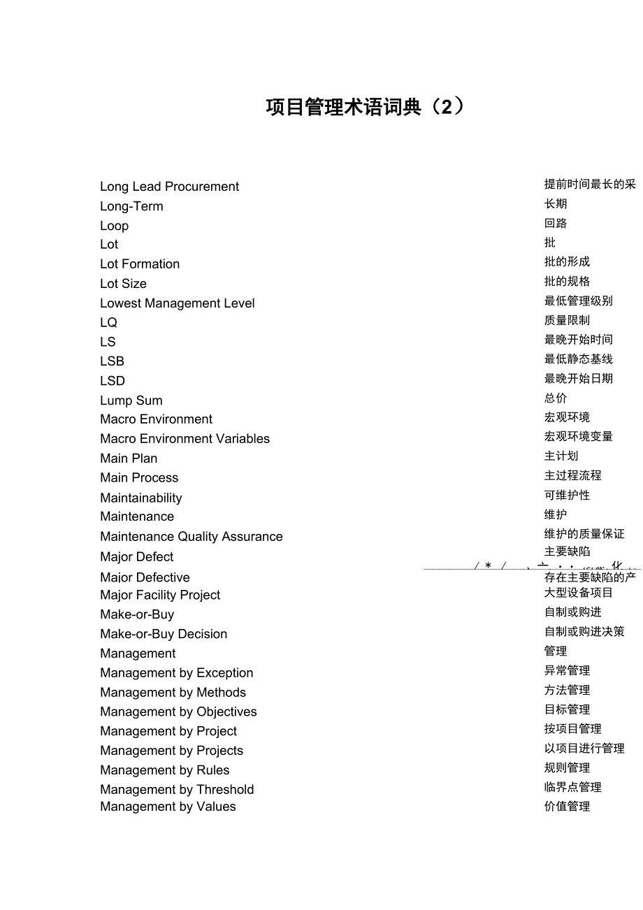 项目管理术语词典250_第1页