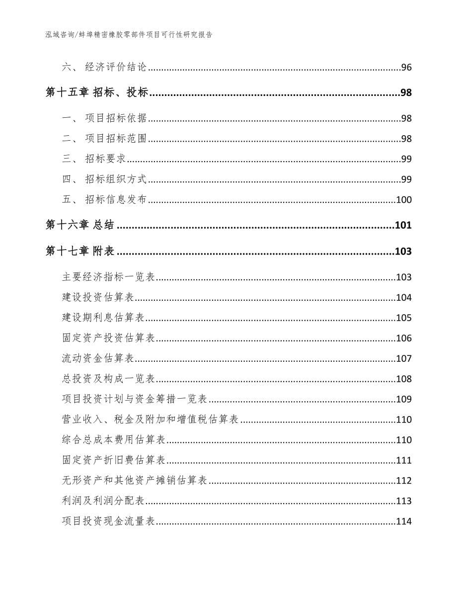 蚌埠精密橡胶零部件项目可行性研究报告（范文）_第5页