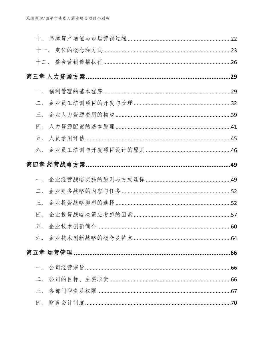 四平市残疾人就业服务项目企划书参考模板_第2页