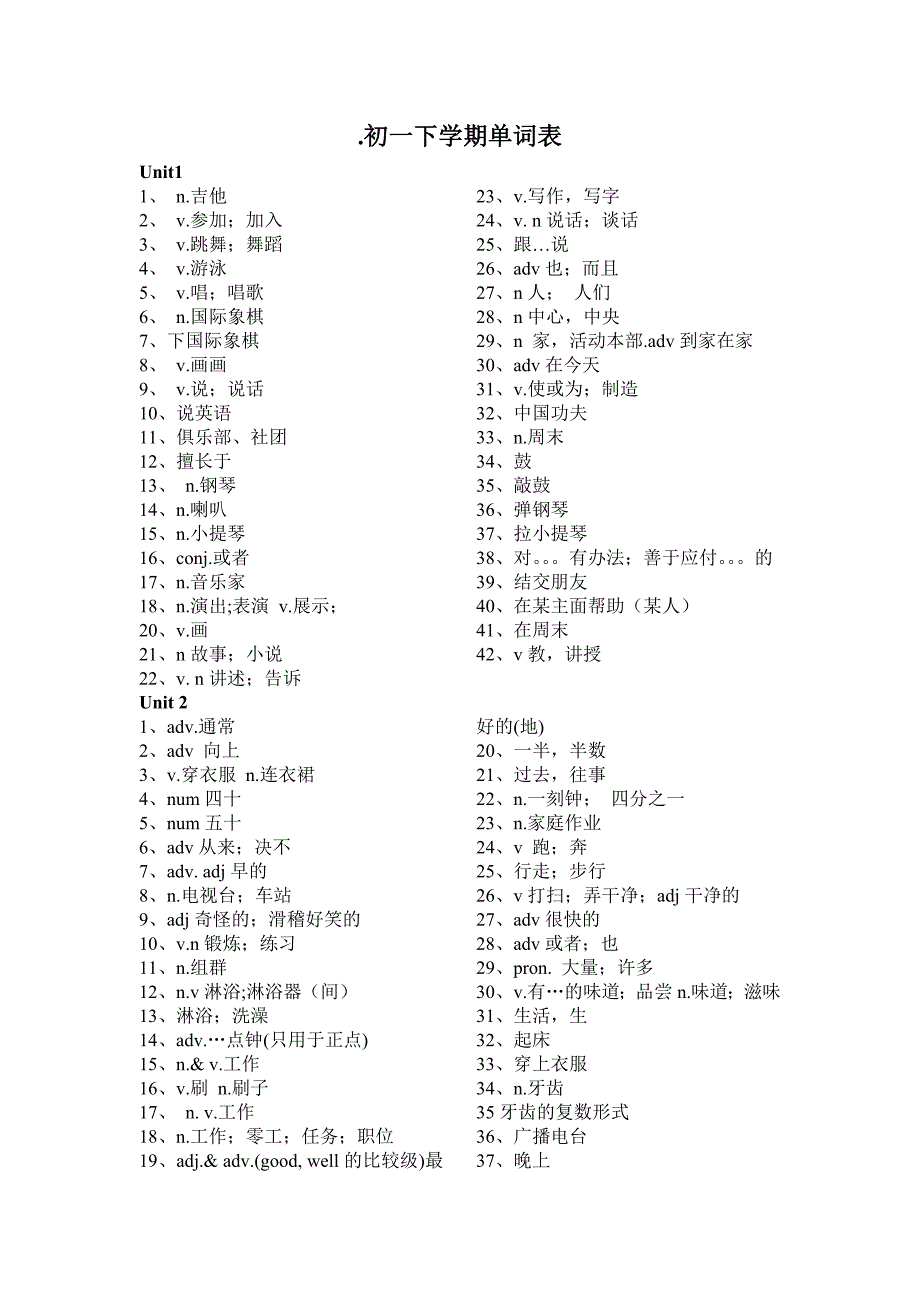 七年级下册单词.doc_第1页