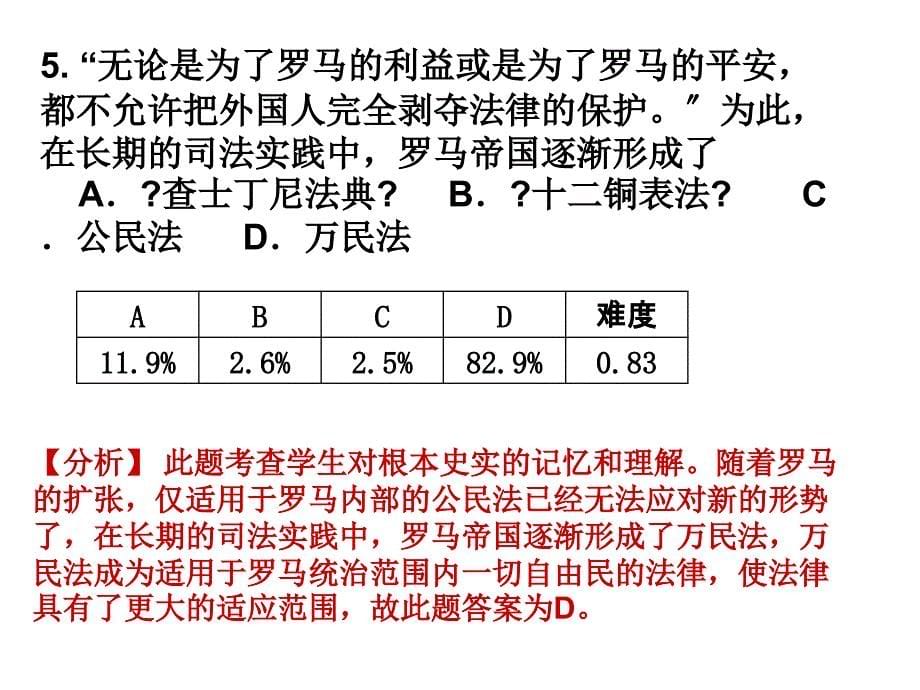 越秀区高三摸底考试参考答案历史讲评_第5页