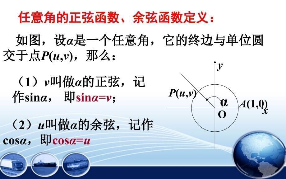 单位圆与任意角的正弦函数、余弦函数的定义.ppt_第5页