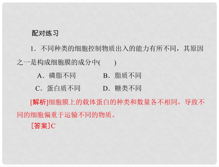 高中生物 第4章 第3节 物质跨膜运输的方式课件 新人教版必修1 新课标_第3页